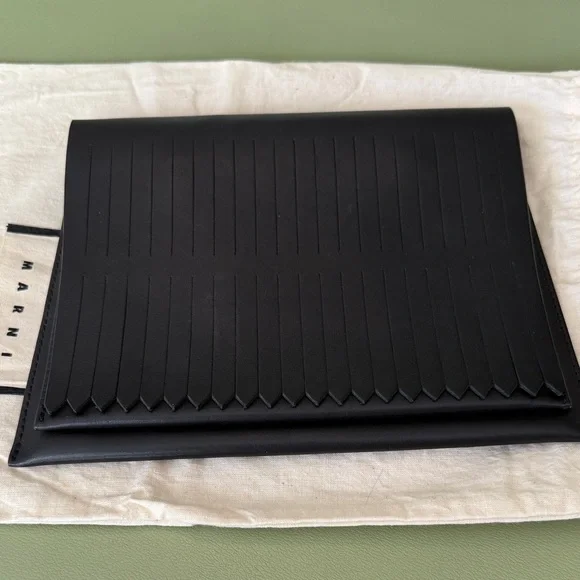 Marni Black Leather Clutch - Picture 5 of 6